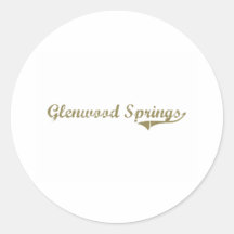Klassischer Entwurf Glenwood Springs Colorado Stickers