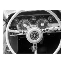 Klassischer Muskel-Auto-Armaturenbrett Postkarten