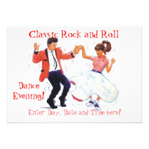 Klassischer Rock-and-Roll Jive Tanzen Individuelle Einladungskarten