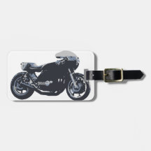 Klassisches Café-Rennläufer-Motorrad Kofferanhängern