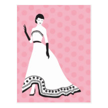 Klassisches elegantes Mädchen Postkarte