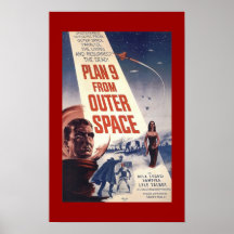 Klassisches Filmplakat "Plan 9 vom Weltraum "