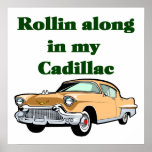 Klassisches Fünfzigerjahre Cadillac-Plakat