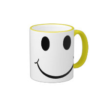 Klassisches glückliches Gesicht Kaffee Tasse