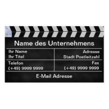 klatschen Kino Visitenkarten