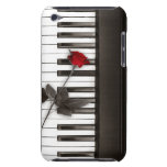 Klavier befestigt Rosen-Musik-Liebhaberipod-Touchf Barely There iPod Hüllen