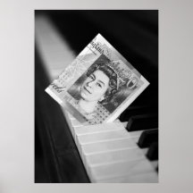 Klavier Geld Poster
