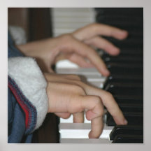 Klavier-Junge Posterdruck