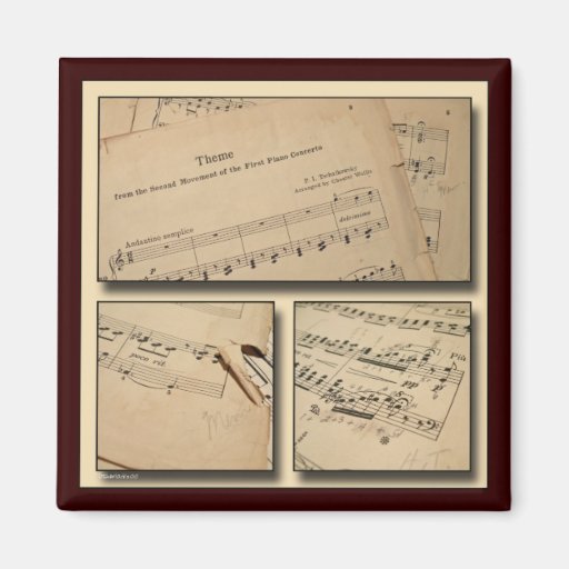 Klavier-Musik-Collagen-Magnet Magnete