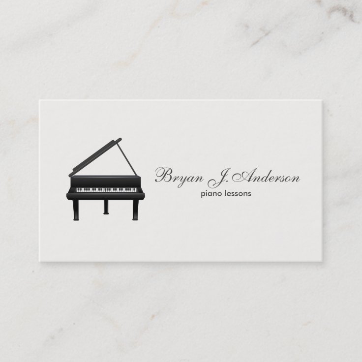 Klavier Musik Lehrer Visitenkarte Visitenkarte Zazzle De