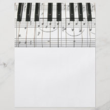 Klavier-Tastatur und Musiknoten Flyer