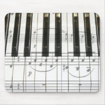 Klavier-Tastatur und Musiknoten Mauspads