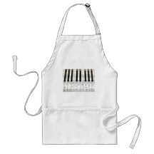 Klavier-Tastatur und Musiknoten Schürzen
