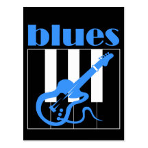 Klavier- und Gitarren-Blues Postkarten