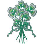 Kleeblatt-Blumenstrauß Besticktes Kapuzenpulli