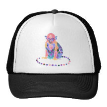 Kleine Affe-Rosa u. Purpur Netz Caps