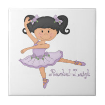 Kleine Ballerina Mädchen-Personifizieren Namen Keramikkachel