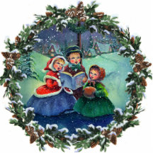 KLEINE CAROLERS u. KRANZ durch SHARON SHARPE Ausschnitte