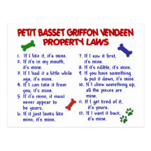 KLEINE DACHSHUND GRIFFON VENDEEN Eigentums-Gesetze Postkarte