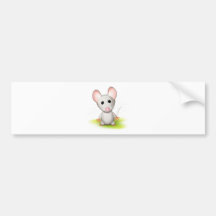 Kleine graue Maus Autosticker