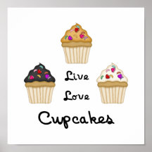 Kleine Kuchen leben Liebe Plakatdrucke