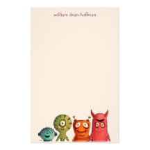 Kleine Monster-Kinder Personalisiertes Druckpapier