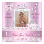Kleine Prinzessin First Birthday Party Foto Ankündigung