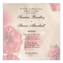 Kleine rosa Blumen, die Einladungen Wedding sind
