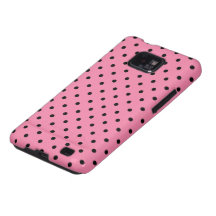 Kleine schwarze Tupfen auf Pink Samsung Galaxy S2 Cover