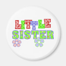 Kleine Schwester-Blumen Kühlschrankmagnet