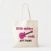 Kleine Schwester-Felsen! mit rosa Gitarre Tragetasche