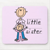 Kleine Schwester mit Bruder-T-Shirts und Geschenke Mousepad
