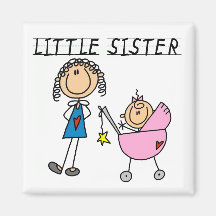 Kleine Schwester mit großen SIS-T-Shirts Kühlschrankmagnete