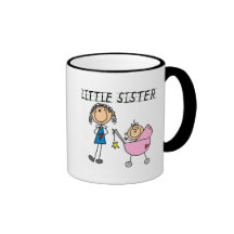 Kleine Schwester mit großen SIS-T-Shirts Teetassen