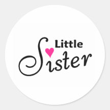 Kleine Schwester Runde Sticker