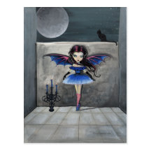 Kleine Tänzer-Vampirs-Fee-Postkarte