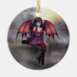 Kleiner gotischer Vampirs-feenhafte Halloween-Verz Weihnachtsornament