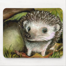 Kleiner Igel und Pilz Mousepads