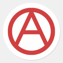 Kleiner roter Anarchieaufkleber