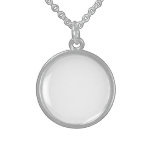 Kleiner runder Sterlingsplitter Amulett