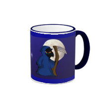 Kleiner SensenmannKitty und Mond-Becher Kaffeetassen