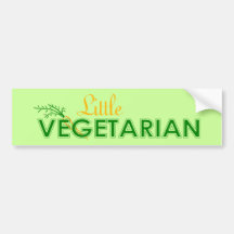 Kleiner vegetarischer Autoaufkleber