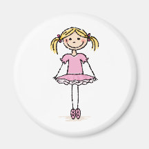 Kleines Ballerinamädchen Magnets