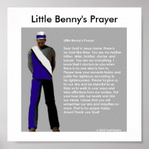 Kleines Bennys Gebet Plakat