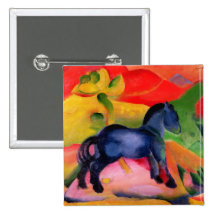 Kleines blaues Horse, 1912 Anstecknadelbuttons