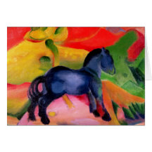 Kleines blaues Horse, 1912 Karte
