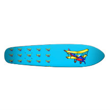 Kleines Flugzeug Personalisiertes Skateboard