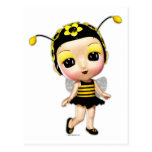 Kleines Fräulein Dame Bumblebee Postkarten