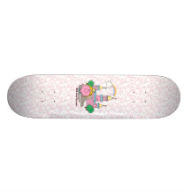 Kleines Fräulein Prinzessin u. Schloss 1 Personalisiertes Skateboard