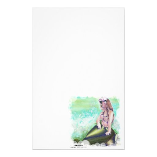 Kleines Meerjungfrau-Briefpapier Personalisiertes Druckpapier